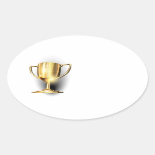 Sticker Ovale Trophée d'or