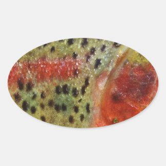 Sticker Ovale Trout à Hands