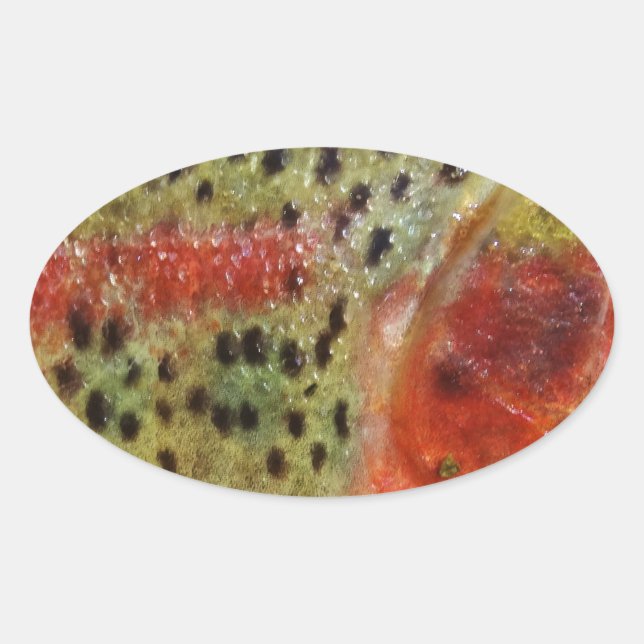 Sticker Ovale Trout à Hands (Devant)