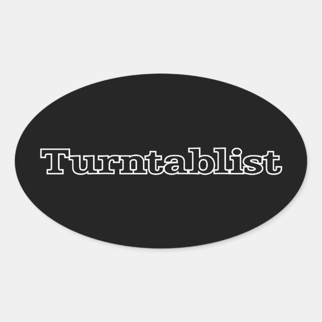 Sticker Ovale Turntablist (Devant)