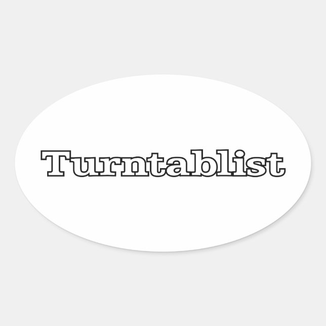 Sticker Ovale Turntablist (Devant)