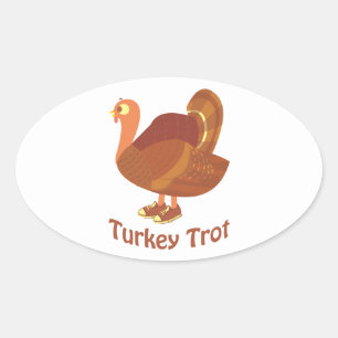 Sticker Ovale Turquie trot