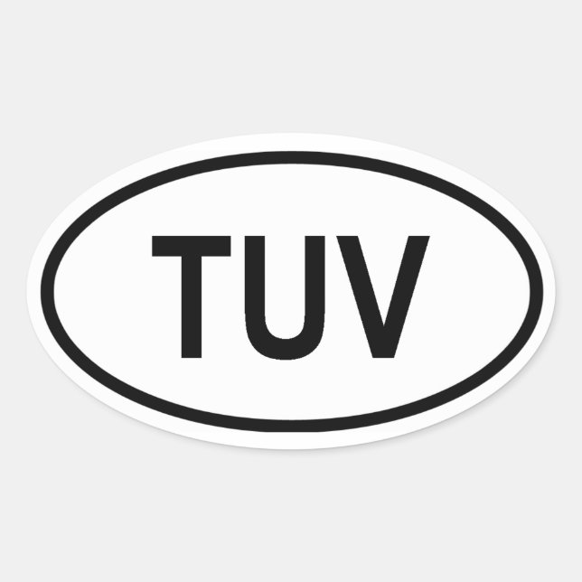 Sticker Ovale Tuvalu YUV (Devant)