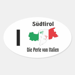 Sticker Ovale Tyrol du Sud - Alto Adige - Italie - Italia Kleber