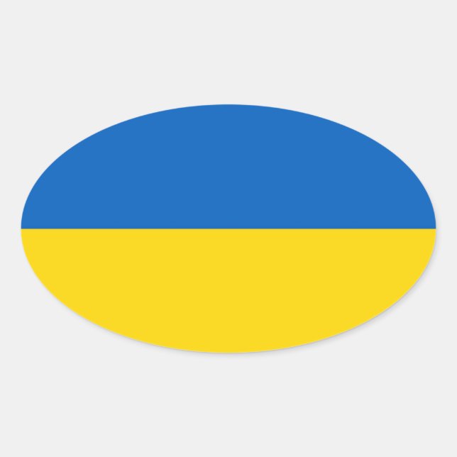 Sticker Ovale Ukraine (Devant)