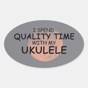 Sticker ovale Ukulele