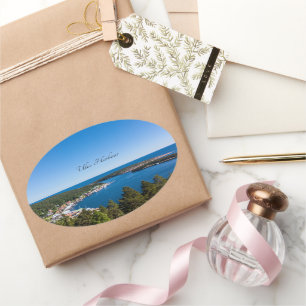 Sticker Ovale Ulvo Harbour, Hoga-Kusten, Suède