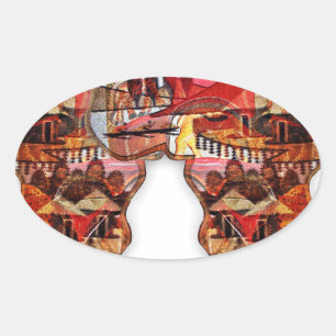 Sticker Ovale Un continent connecté : la dualité de l'Afrique