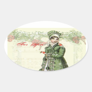 Sticker Ovale Un Noel Joyeux