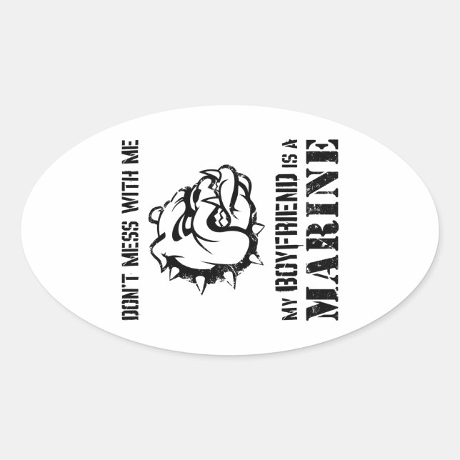 Sticker Ovale Une amie de Marine (Devant)