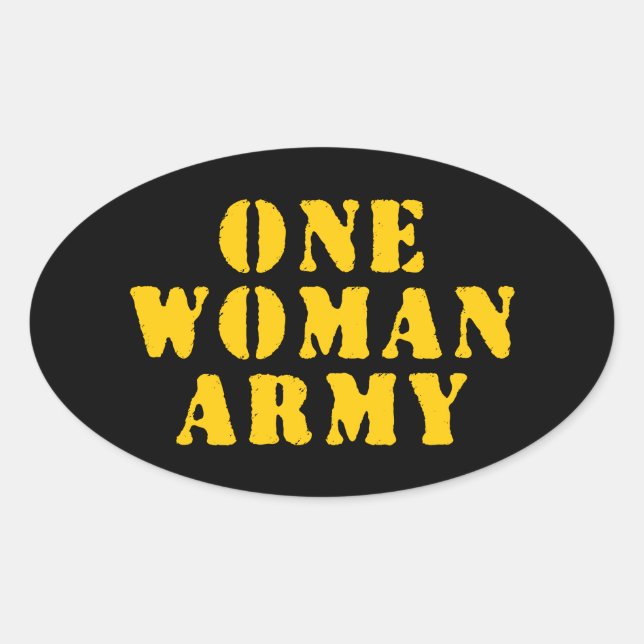 STICKER OVALE UNE ARMÉE FEMME (Devant)