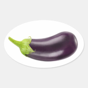 Sticker Ovale Une aubergine