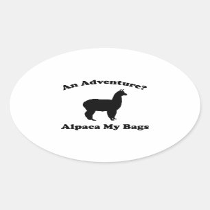 Sticker Ovale Une aventure ? Alpaca Mes Sacs
