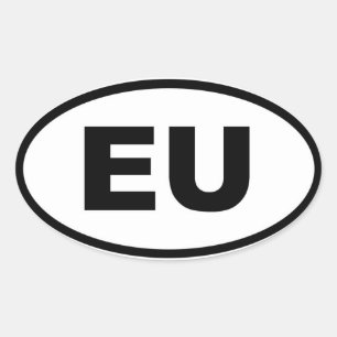 Sticker Ovale Union européenne - UE - Europe