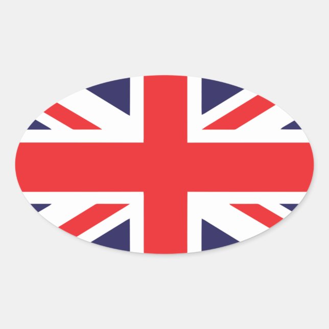 Sticker Ovale Union Jack (Devant)