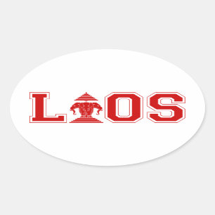 STICKER OVALE UNIVERSITÉ DE LAOS
