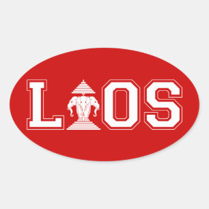 STICKER OVALE UNIVERSITÉ DE LAOS