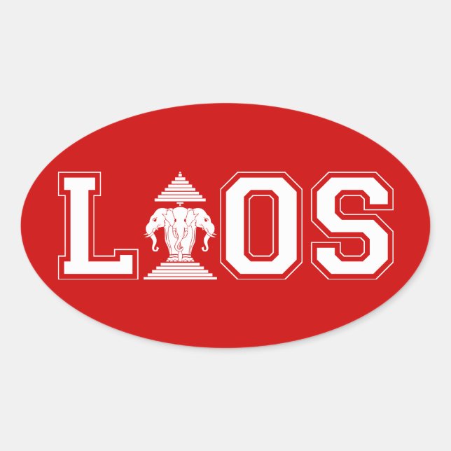 STICKER OVALE UNIVERSITÉ DE LAOS (Devant)