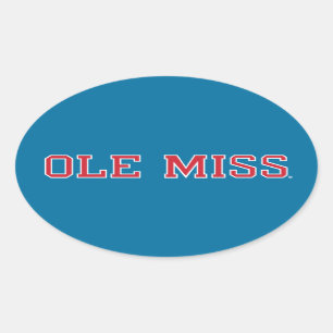 Sticker Ovale Université du Mississippi   Ole Miss Wordmark