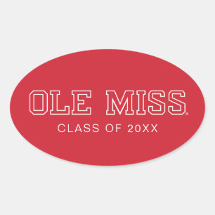Sticker Ovale Université du Mississippi   Ole Miss Wordmark