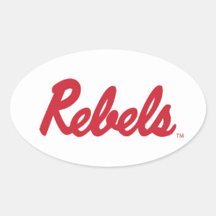 Sticker Ovale Université du Mississippi   Script Rebels