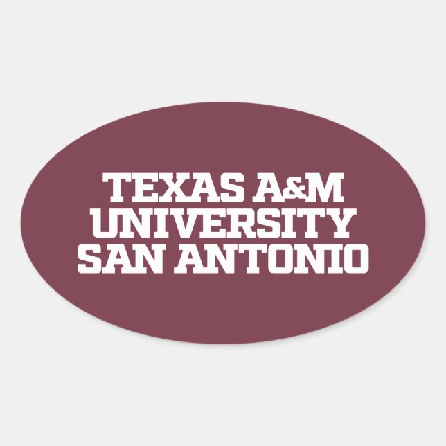 Sticker Ovale Université Texas A&M de San Antonio (Devant)