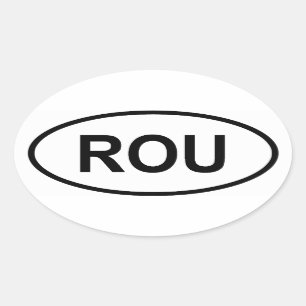 Sticker Ovale Uruguay "ROU"
