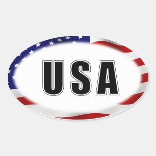 STICKER OVALE USA