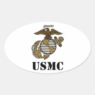 Sticker Ovale USMC [gabarit]
