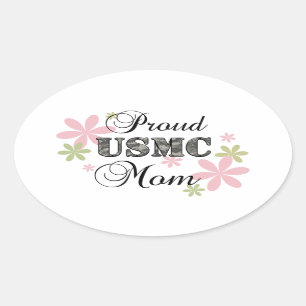 Sticker Ovale USMC Mom [fl camo]