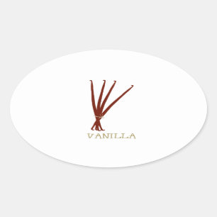 Sticker Ovale vanille