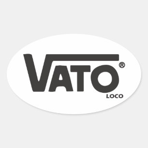 Sticker Ovale Vato loco skateboard décal