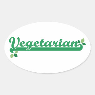 Sticker Ovale Végétarien