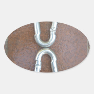 Sticker Ovale Verrouillage : Conception de serrure de carabiner 