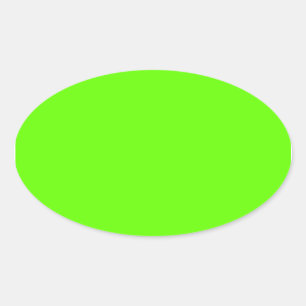 Sticker Ovale Vert Citron