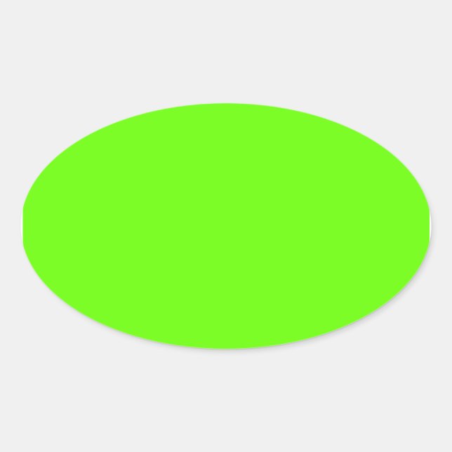 Sticker Ovale Vert Citron (Devant)