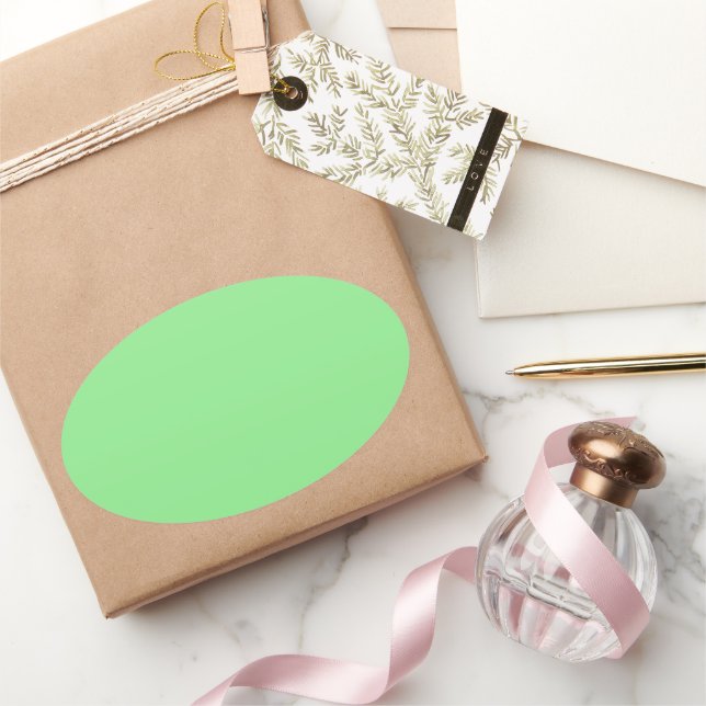 Sticker Ovale Vert clair (Cadeaux)