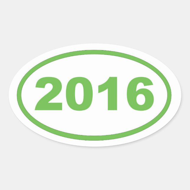 Sticker Ovale Vert clair 2016 (Devant)