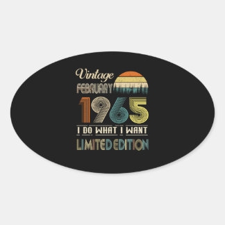 Sticker Ovale Vintage février 1965 Je fais ce que je veux Limité