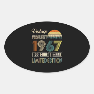 Sticker Ovale Vintage Février 1967