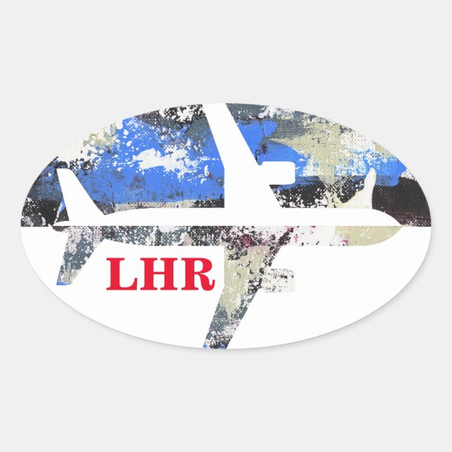 Sticker Ovale Vol Abstrait par Michael Moffa (Devant)