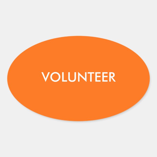 STICKER OVALE VOLONTAIRE (Devant)