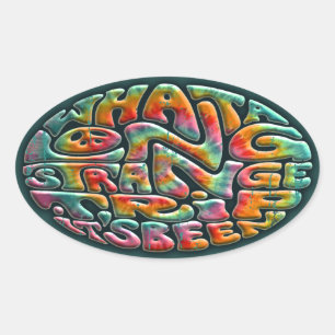 Sticker Ovale Voyage long, étrange