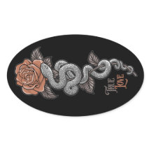 VRAI serpent d'amour sur Rose