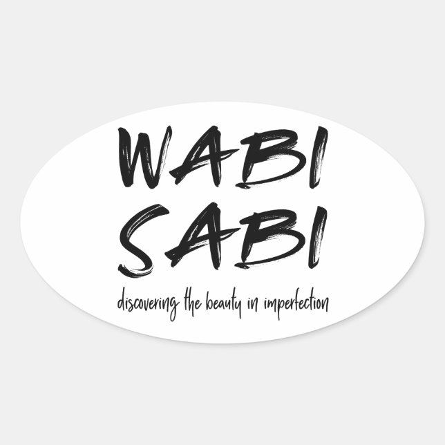 Sticker Ovale Wabi sabi (Devant)