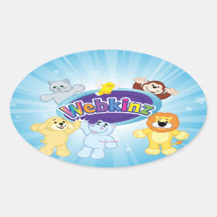 Sticker Ovale Webkinz : Entrez et jouez