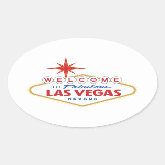 Sticker Ovale Welcome to Fabulous Las Vegas, Neigée