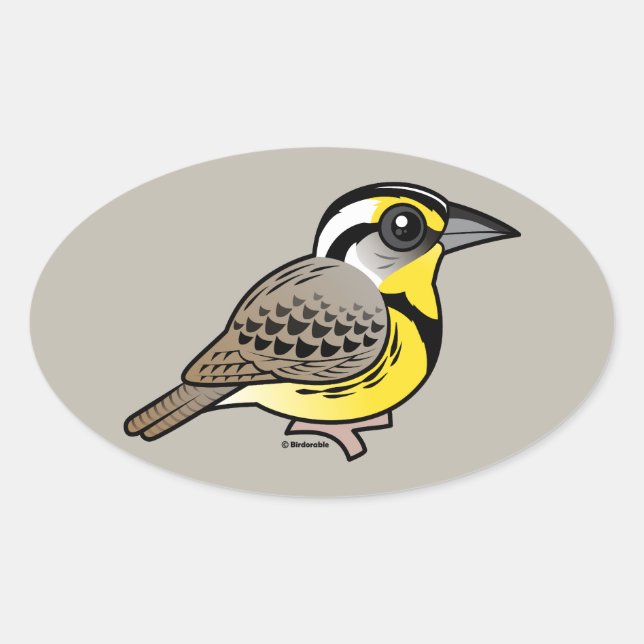 Sticker Ovale Western Meadowlark (Devant)