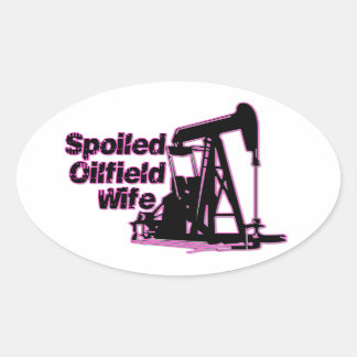 Sticker Ovale Wife rose d'Oilfield