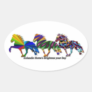 Sticker Ovale Wild Islandais